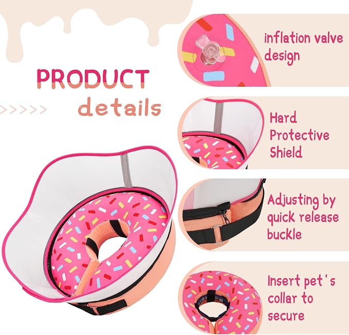 Supet Raised Inflatable Dog Cone Collar to Stop Licking, Soft Dog Cone - Image 7