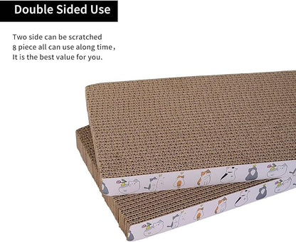 8 Packs cat Scratch pad Toys Reversible cat Scratching Post Cardboard cat - Image 3