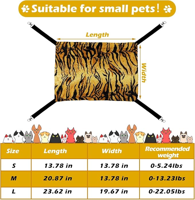 Jetec 2 Pack Cat Hammock for Cage, Catio Accessories Reversible Soft Cats Bed - Image 4