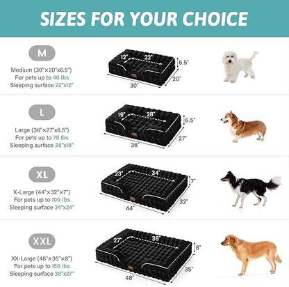 Orthopedic Dog Bed for Extra Large Dog, Soft and Warm Faux Fur Sofa for Giant - Image 3