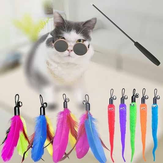 ZPH Cat Toys Interactive for Indoor Cats, Interactive Feather Toy for Teaser - Image 2