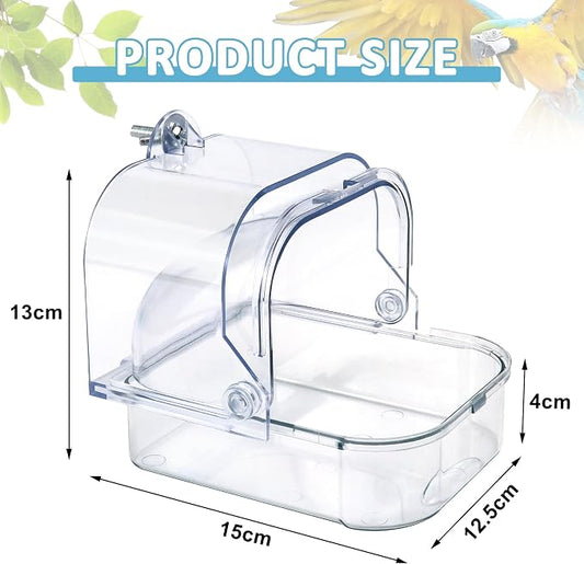 Bird Bath for Cage, Upgraded Bird Bath Box for Cage Accessory Small Birds - Image 2