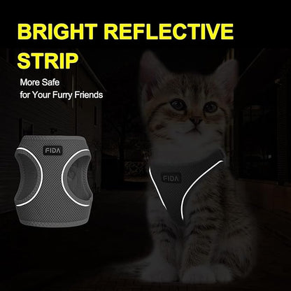 Fida Comfy Dog Harness with Leash, Cat Vest Harness Escape Proof, Breathable - Image 4