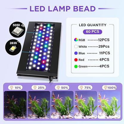 hygger Clip On 24/7 Lighting Aquarium LED Light, Sunrise-Daylight-Moonlight and - Image 6