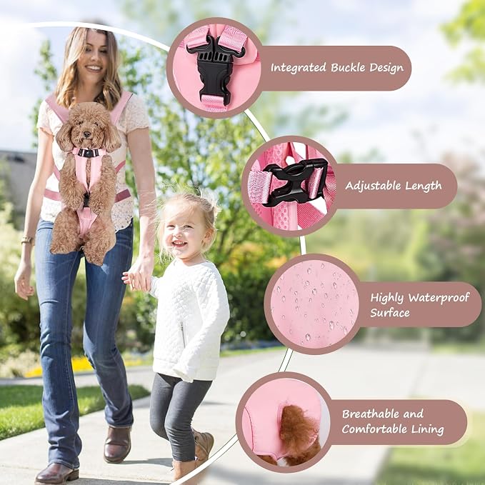 Pet Carrier Backpack, Adjustable Front Dog Carrier, Legs Out Dog Chest Carrier - Image 4