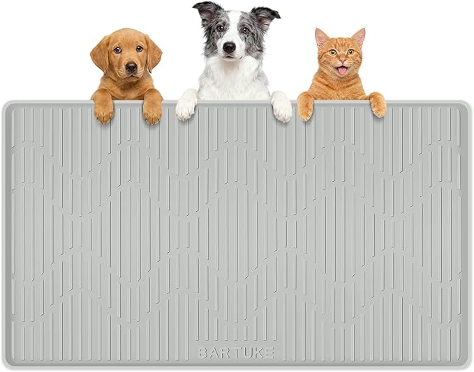 Silicone Cat & Dog Food Mat, Pet Placemat by Bartuke