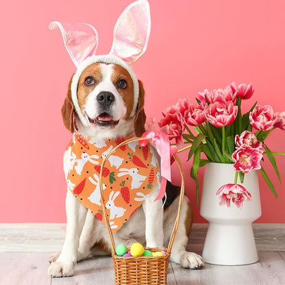 Aliceset 180 Pcs Easter Dog Bandana Bulk Spring Bandanas - Image 7
