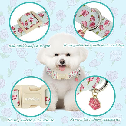 Dog Collar for Large Dogs, Spring &Summer Theme Blue Large Dog Collars - Image 2