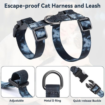 Cat Harness and Leash Set, 3-in-1 Escape Proof Adjustable, Comfortable Soft - Image 3