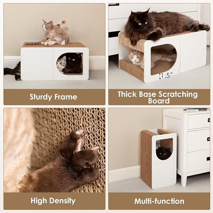 EHEYCIGA Cardboard Cat Scratcher House, 23-Inch Corrugated Cat Scratcher - Image 5