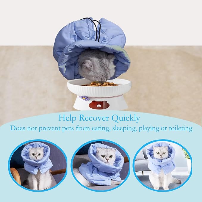 Cat Recovery Collar, Soft Adjustable Cat Cone Alternative, Lightweight - Image 5