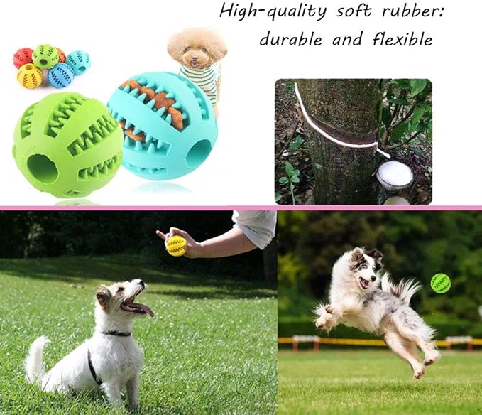 Sunglow 2 Pack Dog Toy Ball，Nontoxic Bite Resistant Teething Toys Balls - Image 5