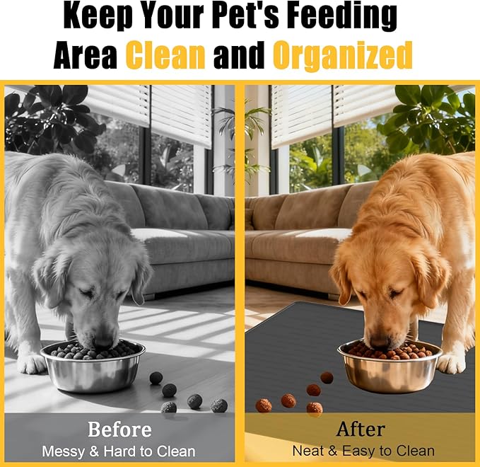 31.8"x23.8" Large Dog Mat for Food and Water, XL Silicone Pet Feeding Mats - Image 3