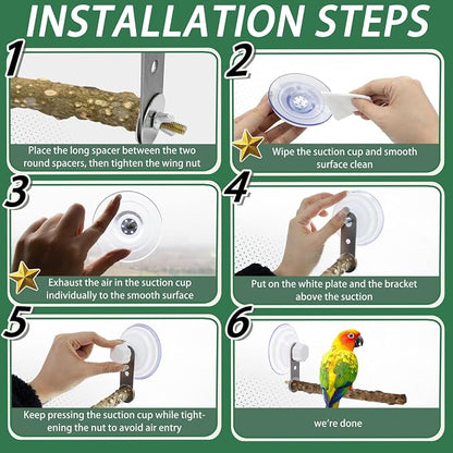 2 Pcs Natural Bird Perch Stand - Image 5