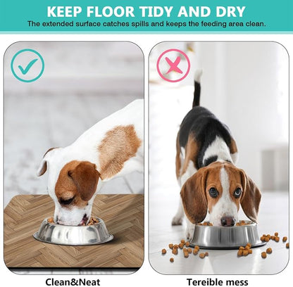 Pet Feeding Mat for Floors Waterproof Dog Mat for Food and Water Absorbent - Image 4
