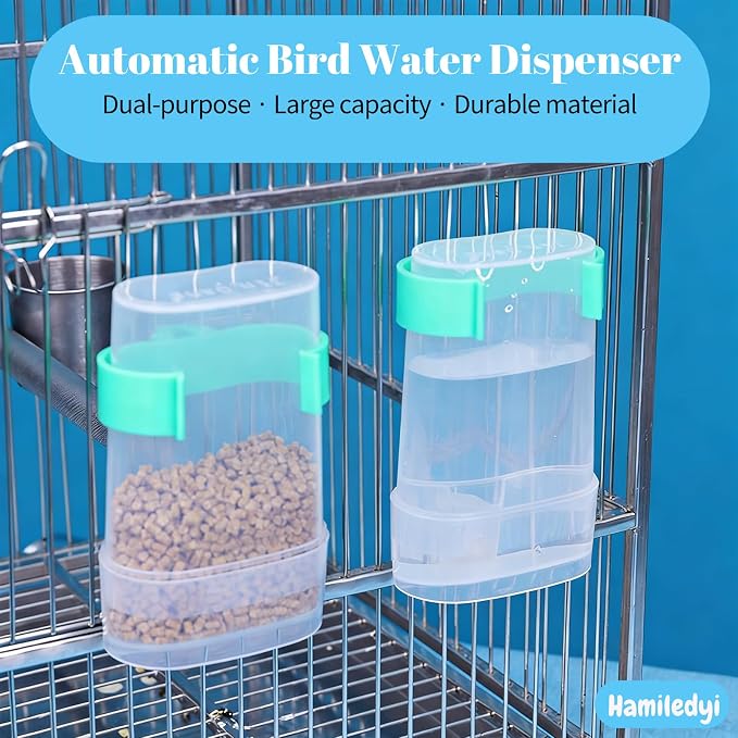 Automatic Bird Water Dispenser Parrot Water Feeder Bird Seed Food Container - Image 5