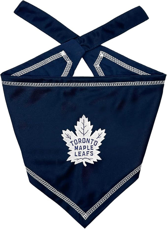 Pets First NHL Toronto Maple Leafs TIE Bandana, Size Small/Medium. Dog Bandana by PETSFIRST