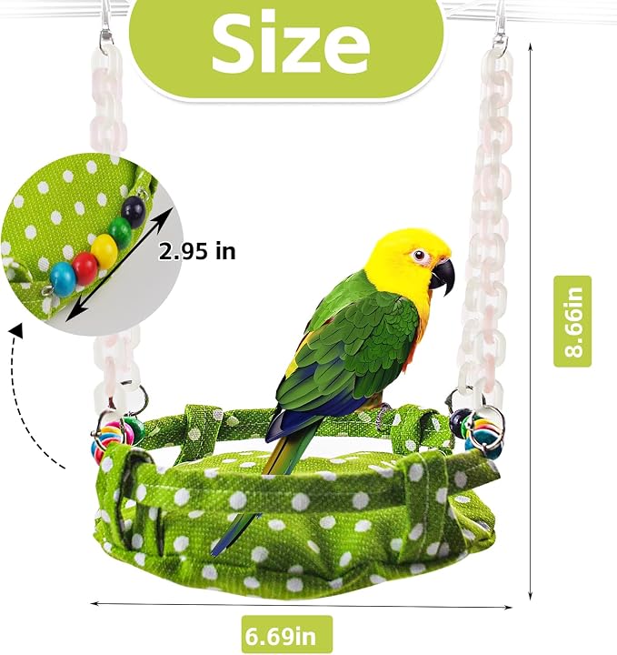 Hanging Parakeet Hammock, Medium Bird Beds - Image 2