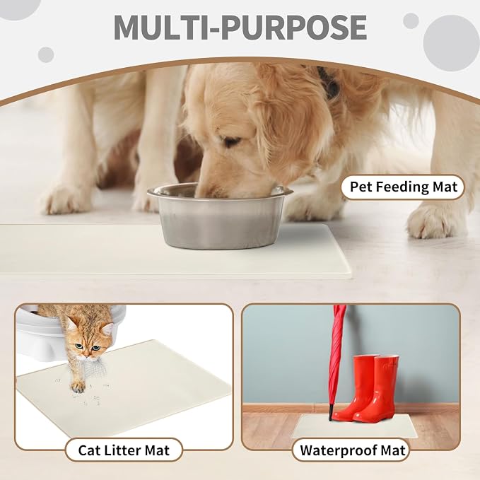 WePet Non-Slip Waterproof Pet Feeding Mat, 20x12 Inch - Image 4