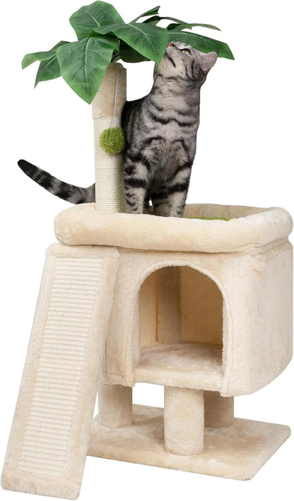 Meowoou Palm Cat Tree Tower for Indoor Cats by Meowoou