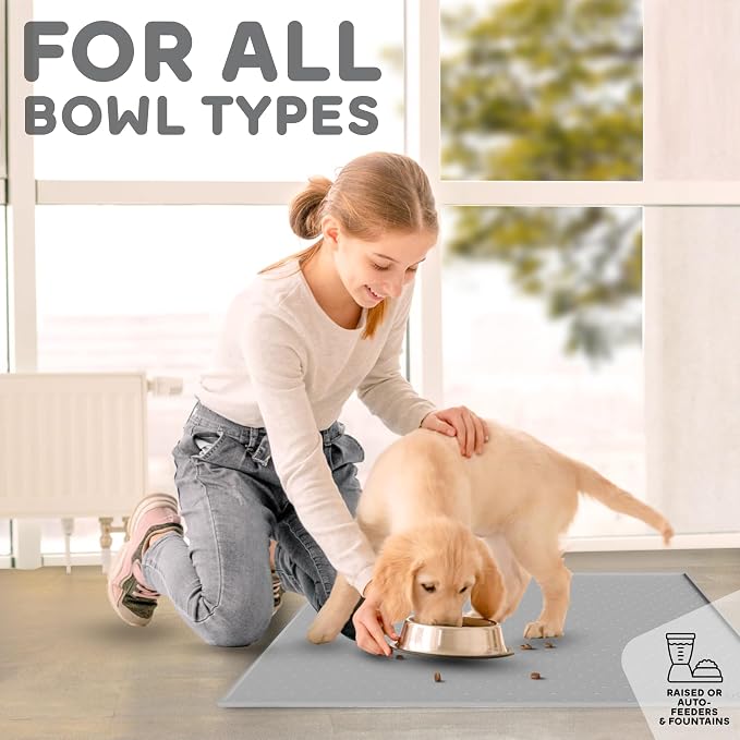 Dog Food Mat - 28x18 Raised Edges Dogs Mat - Image 6