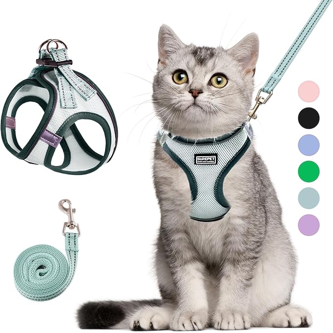 Cat Harness and Leash Set, Soft and Breathable Vest by Unknown
