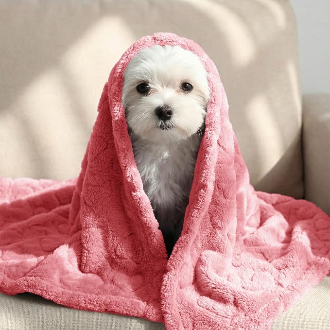 Tegeme 3 Pcs Small Dog Blanket 280 GSM Washable Pet Bed Cover Soft Fluffy Puppy - Image 5
