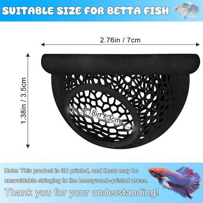 Floating Betta Hide & Shrimp Cave – 3D Printed Aquarium Decor, Feeding Ring & - Image 3