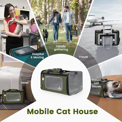 Pawaii Pet Carrier, TSA Airline Approved Cat Carrier, Soft Sided Collapsible - Image 5