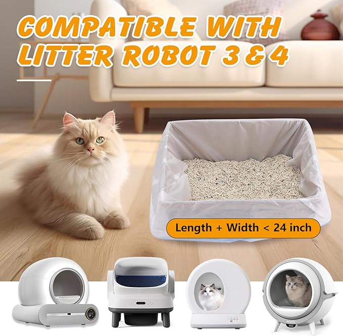 60 Pack Cat Litter Bags Compatible - Image 2