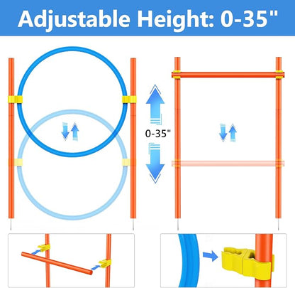 XiaZ Dog Agility Course Backyard Set, Dog Obstacle Course Training Starter Kit - Image 3