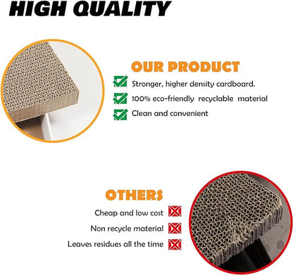 Cardboard Scratcher Pad Scratching Post:Smartbean 3PCS Cat Cardboard, Cat - Image 5