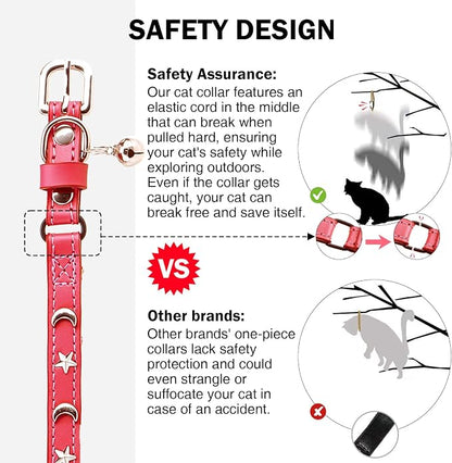 Leather Cat Collars for Boy Girl Cats - Image 7