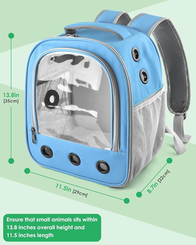 Guinea Pig Carrier Backpack, Portable Rabbit Travel Carring Bag - Image 2