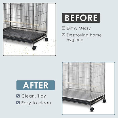 Bissap Bird Cage Seed Catcher, 90-118‘’ Universal Birdcage Net Nylon 31.8'' H - Image 5