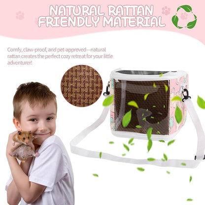Guinea Pig Carrier Bag with Water Bottle，Travel Portable Small Animal Carrier - Image 7