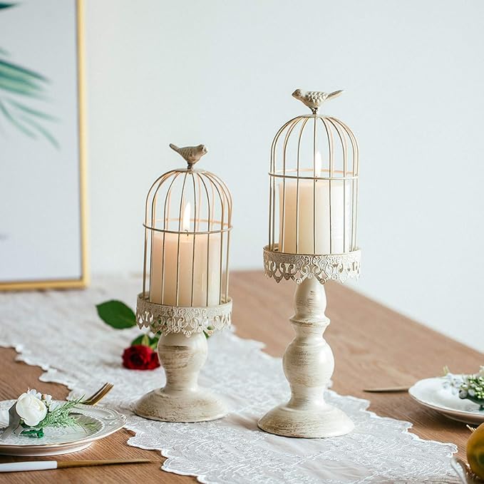 Birdcage Candle Holder Decorative Bird Cages - Image 2
