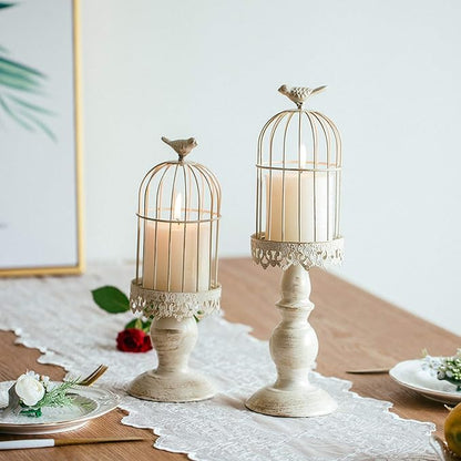 Birdcage Candle Holder Decorative Bird Cages - Image 2