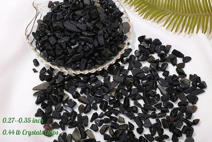 1lb Obsidian Aquarium Gravel Rocks Natural Tumbled Healing Crystal Chips Bulk - Image 6