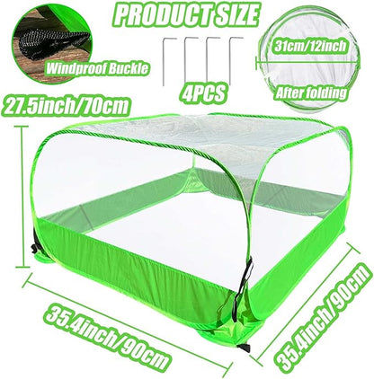 Pop-up Garden Mesh Plant Cover Outdoor Tent Garden Cover Mesh Bird and Pest - Image 2