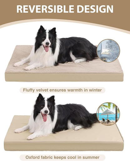 KSIIA Orthopedic Dog Bed Crate Waterproof Pet Mats - Image 4
