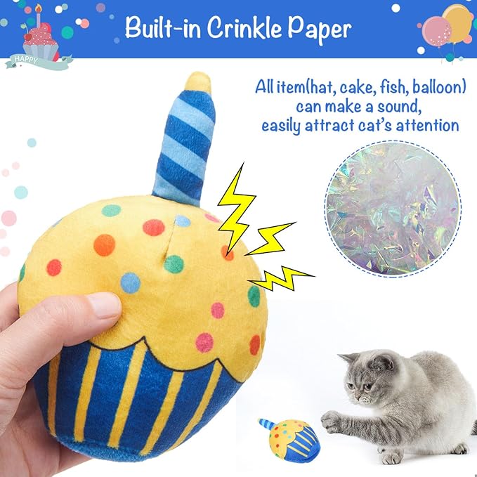 BINGPET Cat Birthday Catnip Toys - Image 3