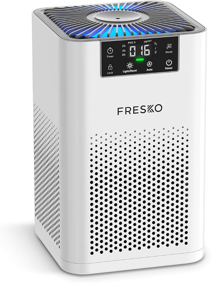 FRESKO Small Air Purifier for Home, HEPA Air Purifiers for Pet Hair, Quiet Air by FRESKO