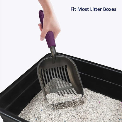 WePet Cat Litter Scoop, Non-Stick Plated Aluminum Alloy Sifter, Kitty Durable - Image 7