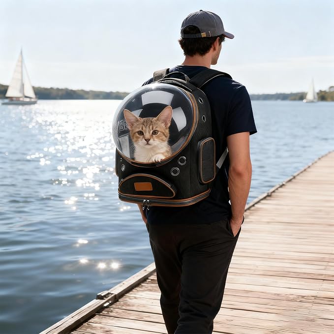 Cat Backpack Carrier, Breathable Pet Carrier Backpack Large Space Bubble - Image 5