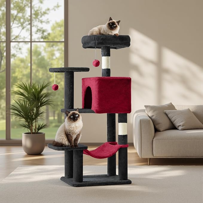 Cat Tree Tower 44 Inch, Small Cat Tower by Aidoly