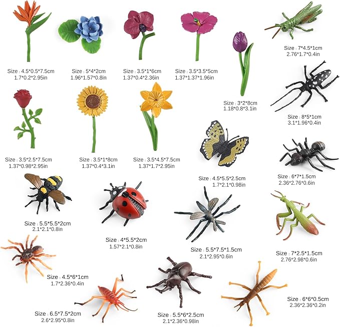 20Pcs Insect Toy Fake Plastic Bugs Figures - Image 2