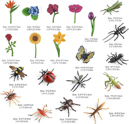 20Pcs Insect Toy Fake Plastic Bugs Figures - Image 2