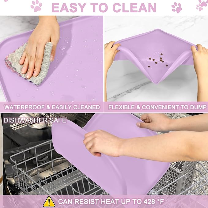 Silicone Pet Food Mat with Raised Edge - Image 6
