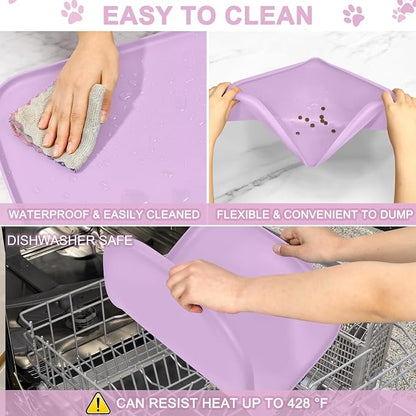 Silicone Pet Food Mat with Raised Edge - Image 6
